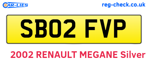 SB02FVP are the vehicle registration plates.