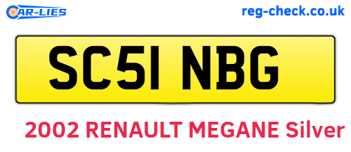 SC51NBG are the vehicle registration plates.