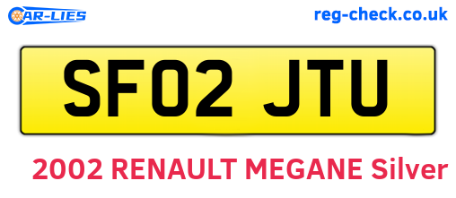 SF02JTU are the vehicle registration plates.