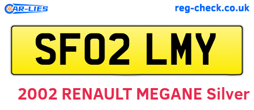 SF02LMY are the vehicle registration plates.