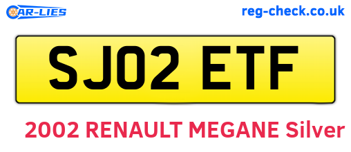 SJ02ETF are the vehicle registration plates.