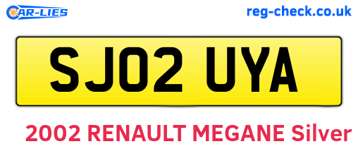 SJ02UYA are the vehicle registration plates.