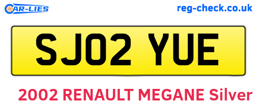 SJ02YUE are the vehicle registration plates.