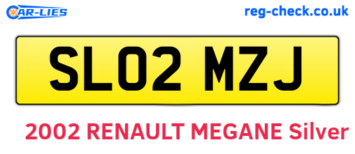 SL02MZJ are the vehicle registration plates.