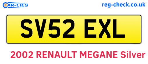 SV52EXL are the vehicle registration plates.