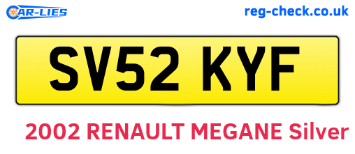 SV52KYF are the vehicle registration plates.