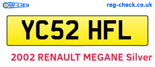 YC52HFL are the vehicle registration plates.