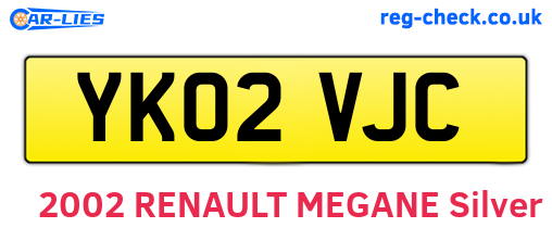 YK02VJC are the vehicle registration plates.