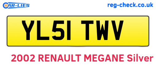 YL51TWV are the vehicle registration plates.