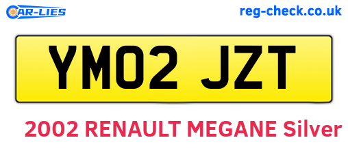 YM02JZT are the vehicle registration plates.