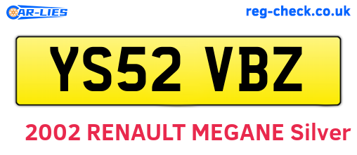 YS52VBZ are the vehicle registration plates.