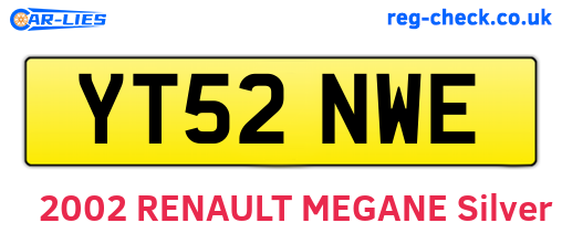 YT52NWE are the vehicle registration plates.