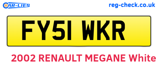 FY51WKR are the vehicle registration plates.
