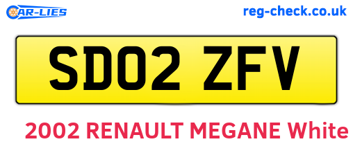 SD02ZFV are the vehicle registration plates.