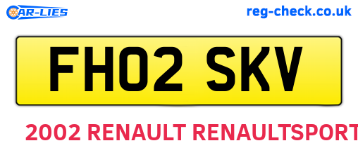 FH02SKV are the vehicle registration plates.