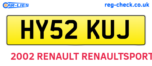 HY52KUJ are the vehicle registration plates.