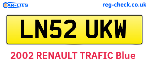 LN52UKW are the vehicle registration plates.