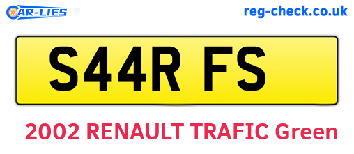 S44RFS are the vehicle registration plates.