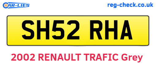 SH52RHA are the vehicle registration plates.