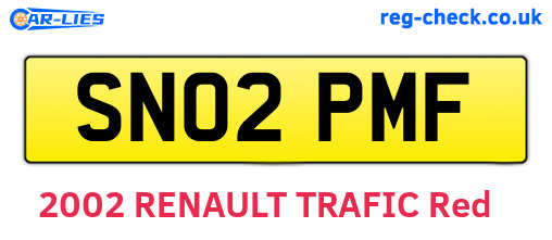 SN02PMF are the vehicle registration plates.
