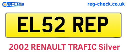 EL52REP are the vehicle registration plates.