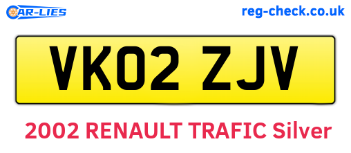 VK02ZJV are the vehicle registration plates.