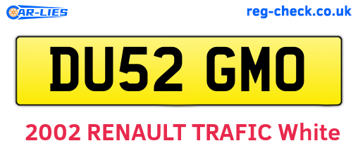 DU52GMO are the vehicle registration plates.