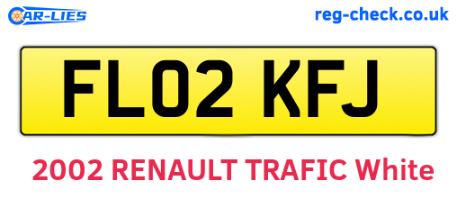 FL02KFJ are the vehicle registration plates.
