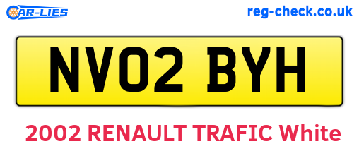 NV02BYH are the vehicle registration plates.