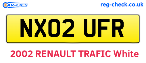 NX02UFR are the vehicle registration plates.
