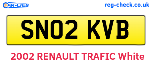 SN02KVB are the vehicle registration plates.