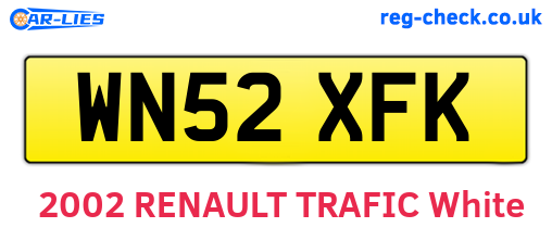 WN52XFK are the vehicle registration plates.