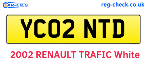 YC02NTD are the vehicle registration plates.