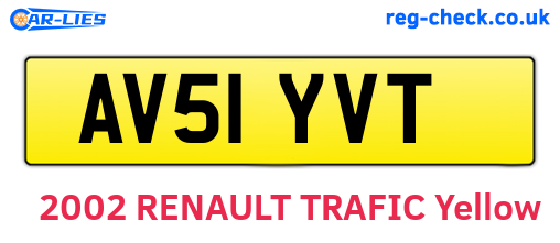 AV51YVT are the vehicle registration plates.