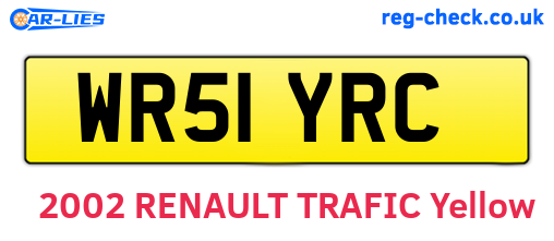 WR51YRC are the vehicle registration plates.