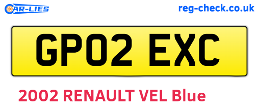 GP02EXC are the vehicle registration plates.