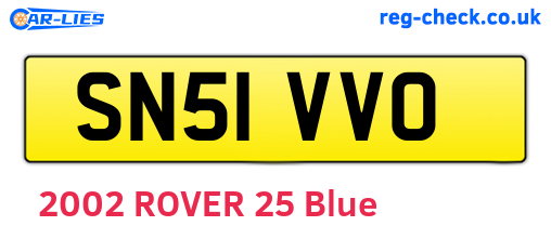 SN51VVO are the vehicle registration plates.