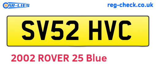SV52HVC are the vehicle registration plates.