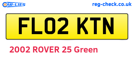 FL02KTN are the vehicle registration plates.