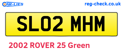 SL02MHM are the vehicle registration plates.