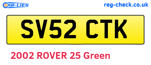SV52CTK are the vehicle registration plates.
