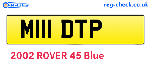 M111DTP are the vehicle registration plates.