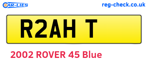 R2AHT are the vehicle registration plates.