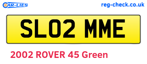 SL02MME are the vehicle registration plates.