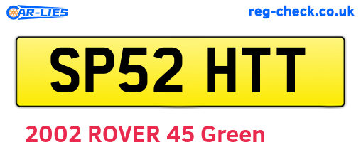 SP52HTT are the vehicle registration plates.