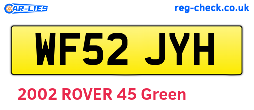 WF52JYH are the vehicle registration plates.