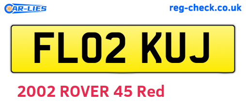 FL02KUJ are the vehicle registration plates.