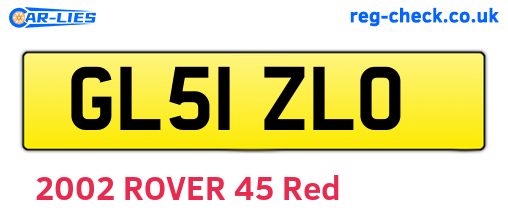 GL51ZLO are the vehicle registration plates.
