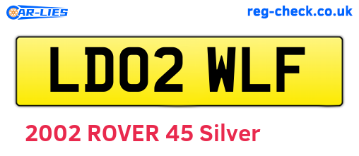 LD02WLF are the vehicle registration plates.