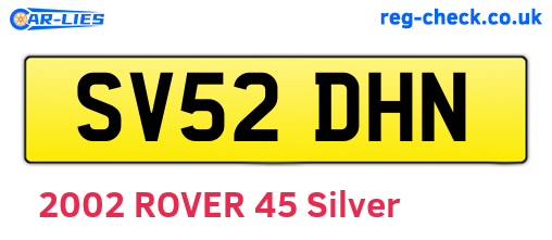 SV52DHN are the vehicle registration plates.